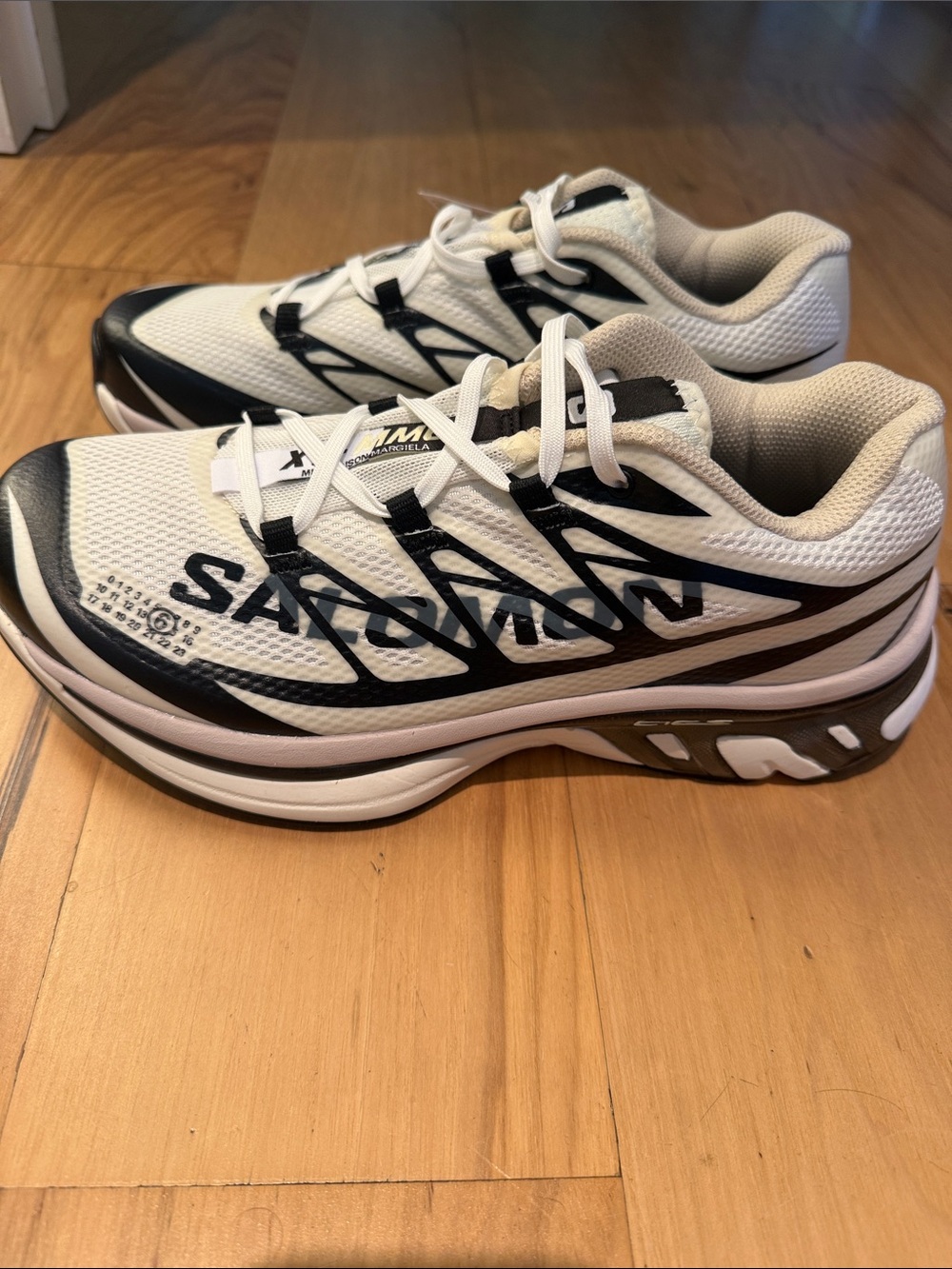 MM6 X Salomon White and Black Trail Running Sneakers size 10 women’s